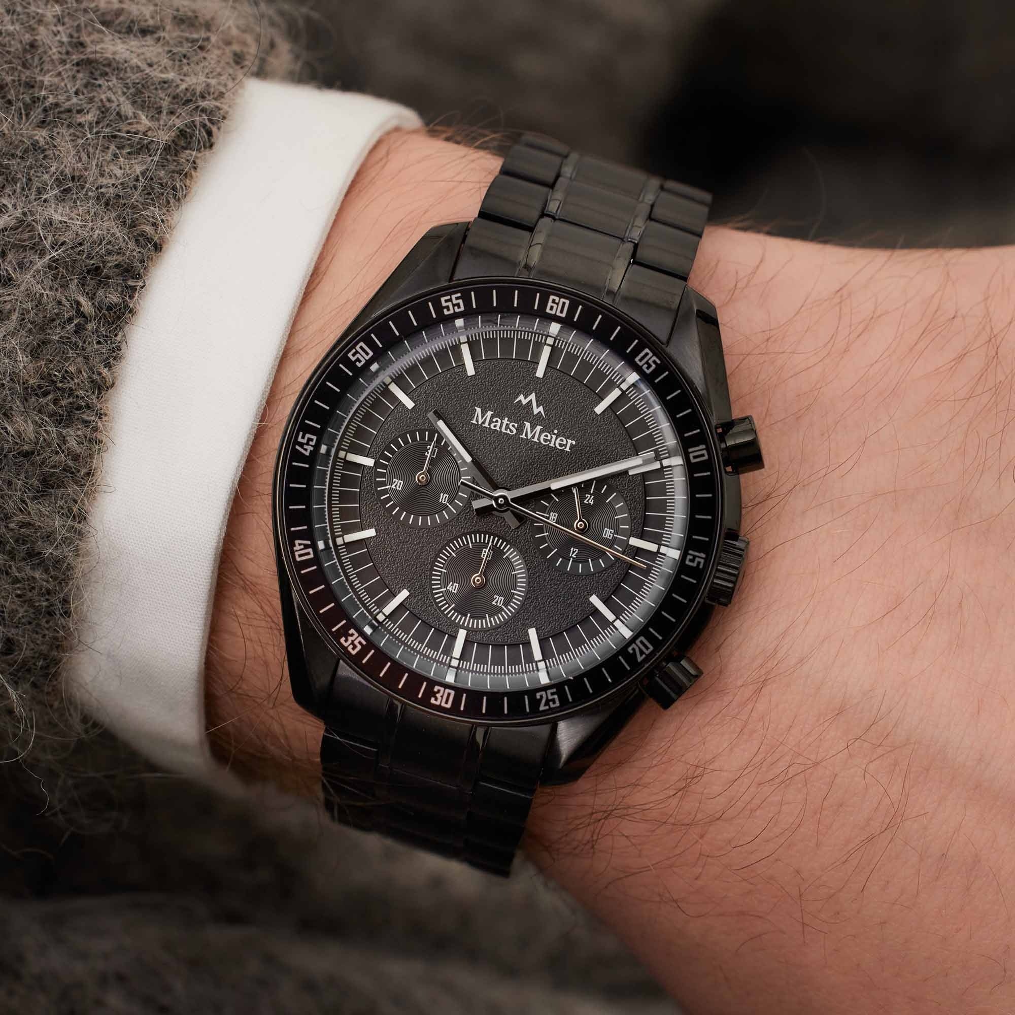 Arosa Racing chronograph mens watch black