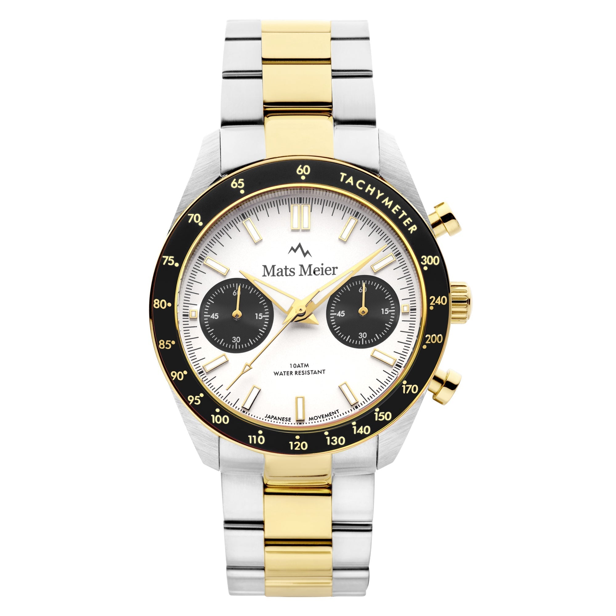 Arosa Racing chronograph mens watch gold coloured and silver coloured   